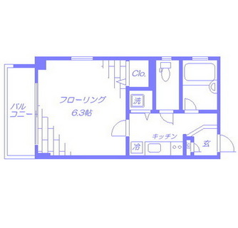 東京都板橋区板橋２丁目 賃貸マンション 1K