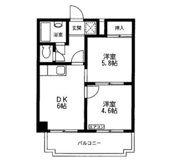 東京都板橋区中台２丁目 賃貸マンション 2DK