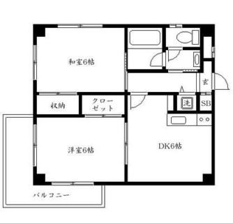 東京都板橋区大谷口上町 賃貸マンション 2DK