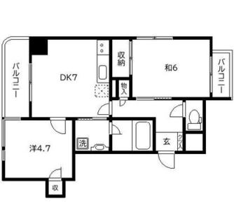 東京都練馬区田柄２丁目 賃貸マンション 2DK