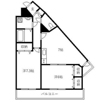 東京都板橋区成増１丁目 賃貸マンション 2DK