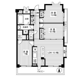 東京都板橋区東新町１丁目 賃貸マンション 3LDK